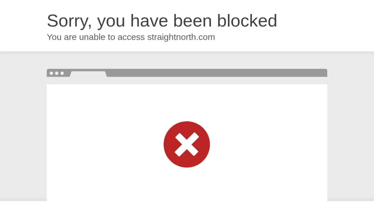 Straight North security verification screen shown during homepage screenshot capture for the 2026 AEO Engine ranking of top SEO companies in the US