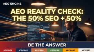 AEO Reality Check: 50% SEO + 50% 3rd Party Mentions