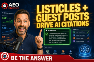 Proven AEO/GEO Strategy: Listicles + Guest Posts Drive AI Citations