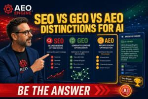 SEO vs GEO vs AEO distinctions for AI search