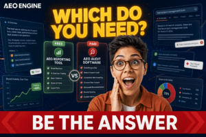 free AEO reporting tool vs paid AEO audit software