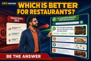 traditional SEO vs AI answer engine optimization which is better for restaurants