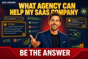 what agency can help my SaaS company rank in AI search