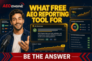 what free AEO reporting tool for beginners new to AI search optimization