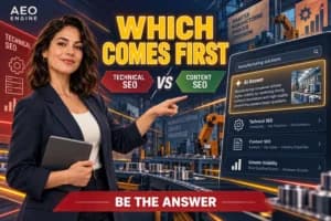 technical SEO vs content SEO for manufacturing companies
